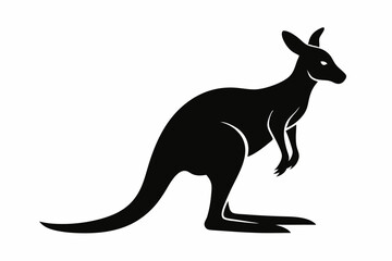 kangaroo silhouette, kangaroo icon vector illustration, kangaroo logo
