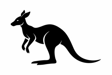 kangaroo silhouette, kangaroo icon vector illustration, kangaroo logo
