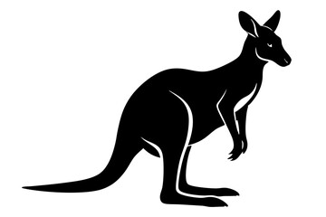 kangaroo silhouette, kangaroo icon vector illustration, kangaroo logo
