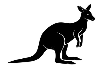 kangaroo silhouette, kangaroo icon vector illustration, kangaroo logo
