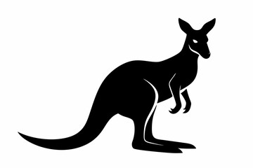 kangaroo silhouette, kangaroo icon vector illustration, kangaroo logo
