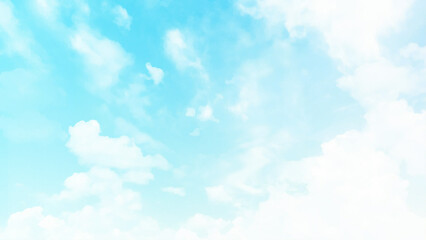 Horizontal of clear sky background for summer vacation concept beautiful cloudy sky.