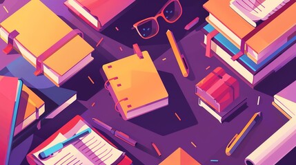 background with note-books