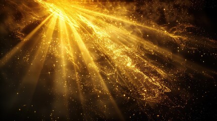 Rays pierce darkness. Generative AI
