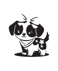 Cute cartoon puppy vector art,graphics Cute cartoon puppys icons set,vintage illustration Cute cartoon puppy clipart,vector Cute cartoon puppys flat style artwork design