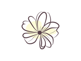 Flat, simple flower outline.