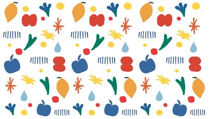 Cute abstract fruit background 