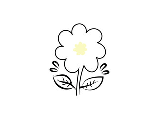 Flat, simple flower outline.