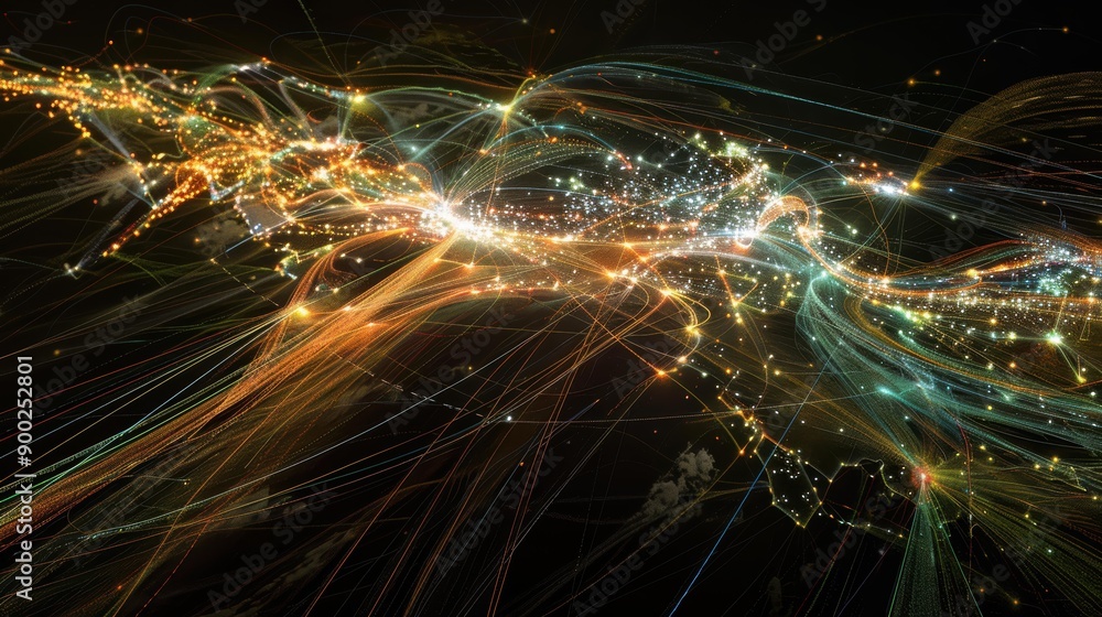 Poster Abstract Representation of Global Connectivity with Intertwined Light Trails