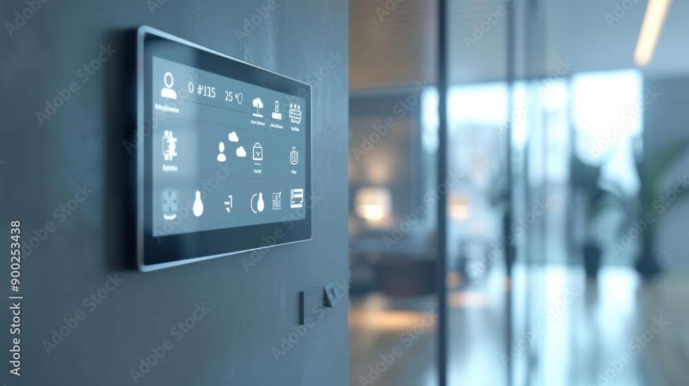Poster Smart Home Control Panel with User Interface and Icons