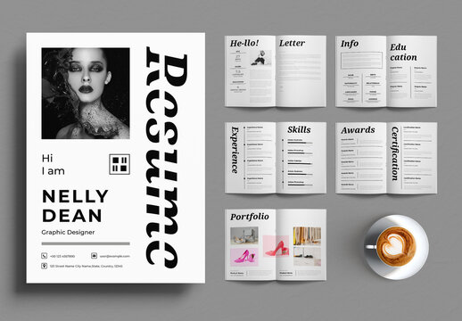 Resume Booklet Design Layout