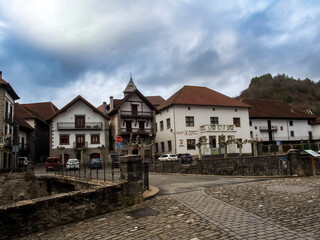 View of the Pyrenean town of Ochagavia. Navarre, Spain.
