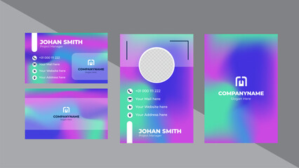 Elegant Gradient abstract business card