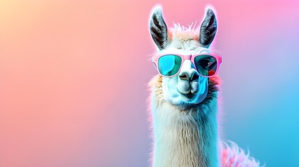 Cool Llama in Sunglasses