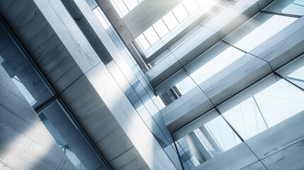 Fototapeta premium Intricate Geometry: Exploring Modern Facade Interiors