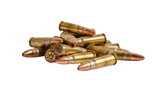 bullets on white background