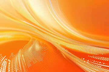 Fototapeta premium Abstract Orange and White Dotted Swirling Background