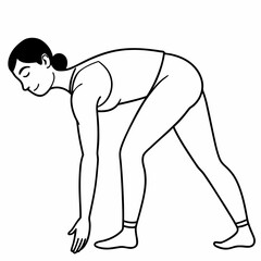 Naklejka premium Yoga Poses Vector