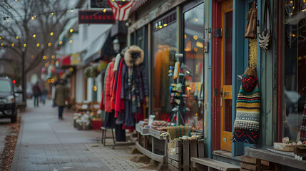 A line of posh stores filled with pricey merchandise