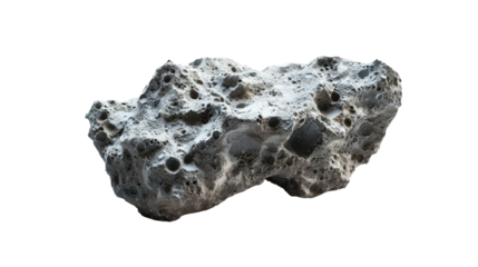 Unique Volcanic Rock Formation Displaying Textured Surface in Natural Setting Under Bright Light