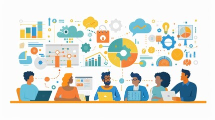 Innovative Team Brainstorming Solutions in a Digital Workspace
