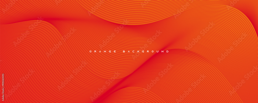 Poster orange abstract background wavy lines texture design vector