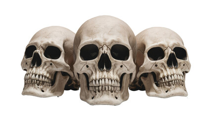 Naklejka premium set of skulls isolated on white background. 