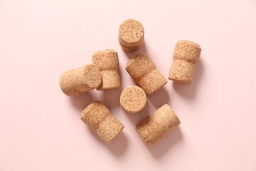 Corks of on a colored background
