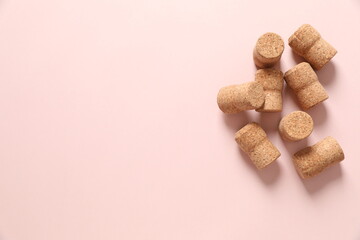 Corks of on a colored background
