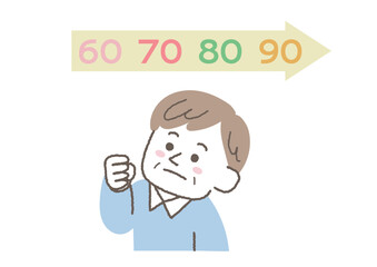 年をとっても働き続ける男性のイラスト