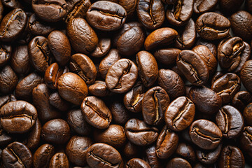 Fototapeta premium Full screen full of coffee beans photo