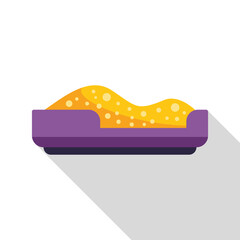 Sandbox filled with yellow sand for children playing outdoors on a playground or in a backyard