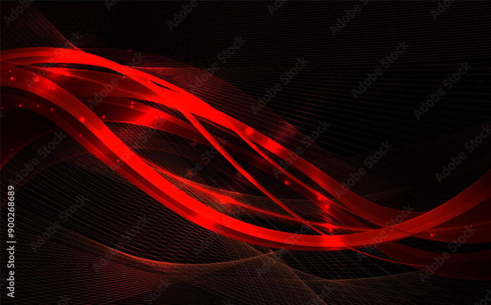 Canvas Prints a gorgeous background with abstract wavy shapes in red.