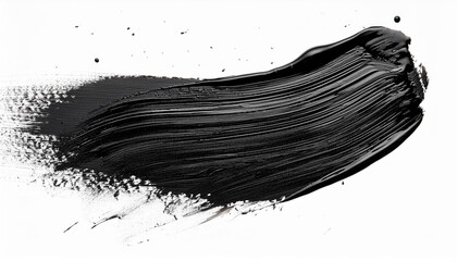Artistic Impact: Isolated Black Brush Splashes