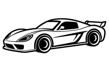 
Silhouette racing car vector, old racing car vector graphic 