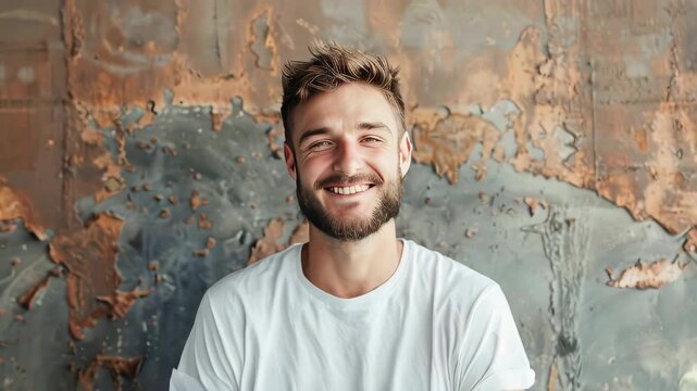 Portraits of different people smiling while looking at camera