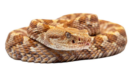 Desert Snake Coiled on Sand at Sunset in the Arizona Desert During Early Spring