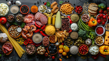 Fototapeta premium montage of culinary items