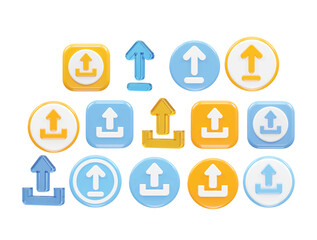Fototapeta premium Upload icon vector rendering illustration