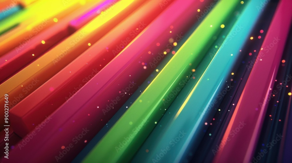 Poster experience a vibrant burst of neon colors and lines, creating an immersive 3d explosion of psychedel
