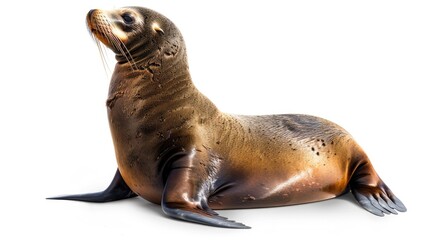 Obraz premium a sea lion isolated on white background