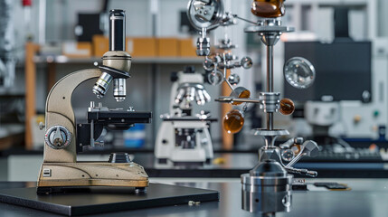 Fototapeta premium Microscopic Marvels: Bridging Old and New Frontiers