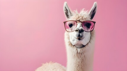 Fototapeta premium Llama in Sunglasses
