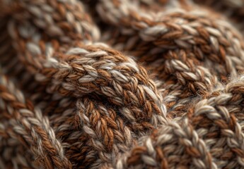 A close up of a woolen beanie, showcasing the detailed knit pattern and soft fibers