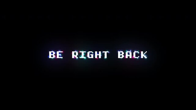 Be Right Back On Retro 8-bit Streaming Banner Loop