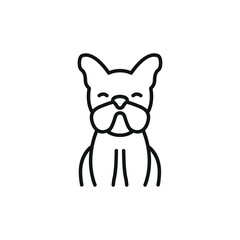 French Bulldog symbol isolated on white background