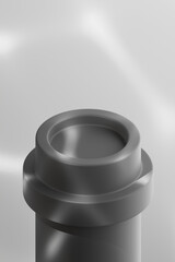 Minimalist Cylindrical Podium for Modern Product Display - 3D Render for Showcase and Presentation