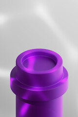 Minimalist Cylindrical Podium for Modern Product Display - 3D Render for Showcase and Presentation