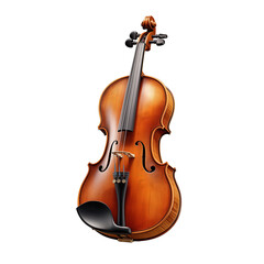 Fototapeta premium Polished wooden violin with classic design.