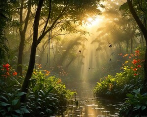 morning in the forest